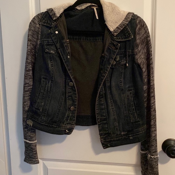 Free People small jean/sweatshirt jacket.